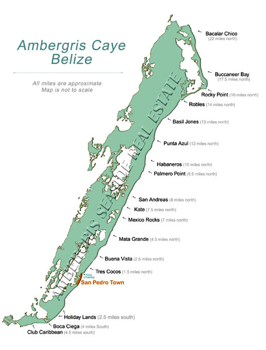 map of ambergris caye